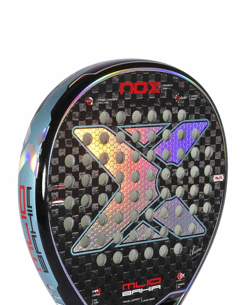 Raquette De Padel NOX ML10 Bahia Luxury Series 12K - Carbone 12K, Noyau EVA HR3, Surface Rugueuse